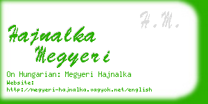 hajnalka megyeri business card